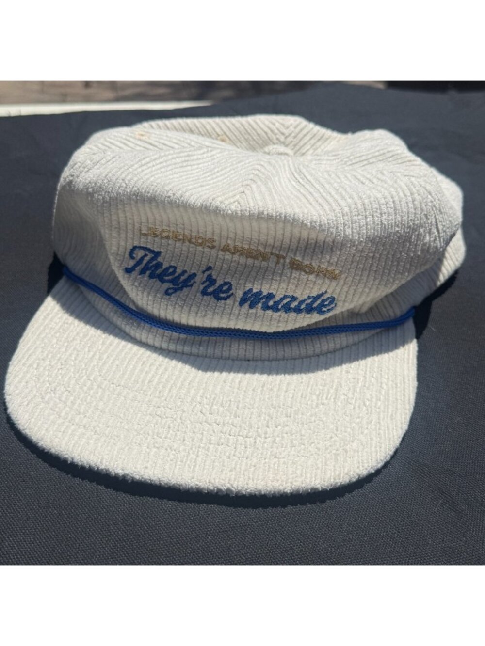 Legends Aren't Born They're Made Sailor Type Corduroy Snap Back Hat Cap